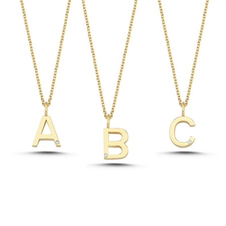 Buchstabenanhänger in 14 kt Gold von Nuran V2250